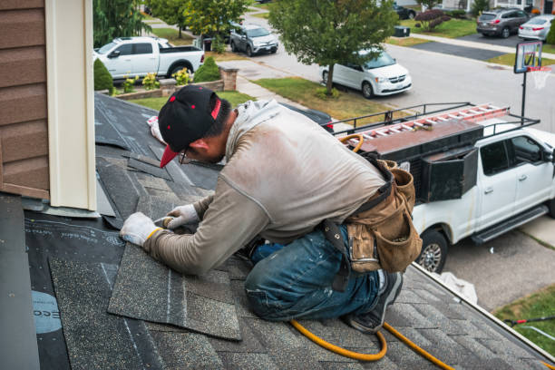 Professional Hail Damage Roof Repair technician working in Linn, KS